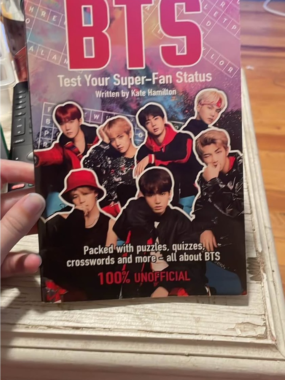 BTS Test Your Super-Fan Status Puzzle & Quiz Book - Pink/Red Cover